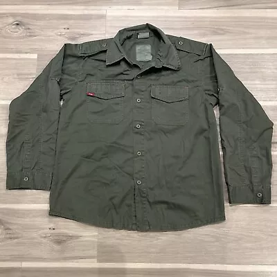 VTG 90S Military Rothco Field Jacket M-65 Olive Green Mens XL Chest 24  Cotton • $45