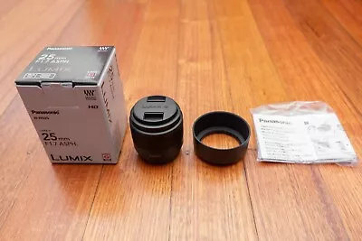 Panasonic Lumix G 25mm F1.7 Lens For M43 Olympus & Panasonic (Mint Condition) • $199