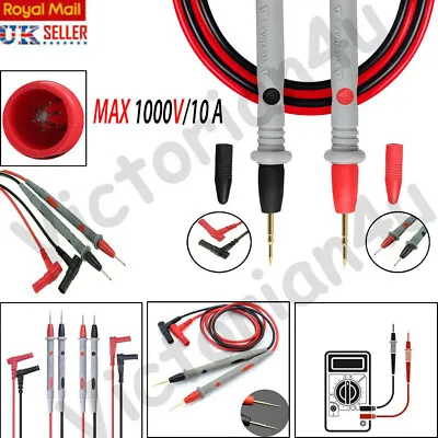 Digital Multimeter Test Leads Best Quality 10A 1000V Probes Volt Meter Cable UK • £3.65