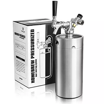 128oz Mini Keg Growler Pressurized Stainless Steel Home Keg Kit System With Upda • $139.93