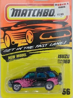 1994 Matchbox Black Isuzu Rodeo Sports Truck #56 Thailand 1:62 (Mint) • $11.95