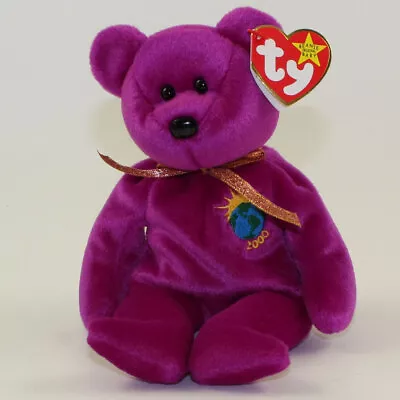 TY Beanie Baby - MILLENNIUM The Bear (Spelling Error: 1 N = Millenium) MWMTs • $17.89