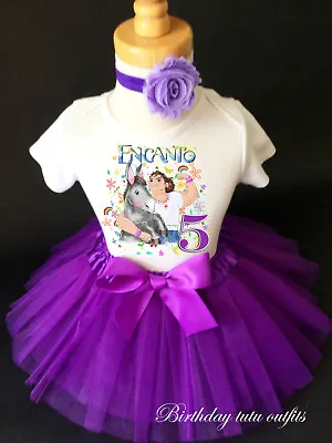 $22.99 • Buy Encanto Princess Luisa Strong 5th Fifth Birthday Tutu Outfit Shirt Set Party