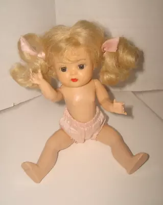 Vintage 1957+ Nancy Ann Muffie Doll-Blue Sleep Eye/Strung Doll/Pig Tails/Blonde • $39.99