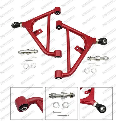 RED ADJUSTABLE REAR LOWER CONTROL ARM Fits 240SX S13 180SX SUSPENSION SET US/JDM • $189