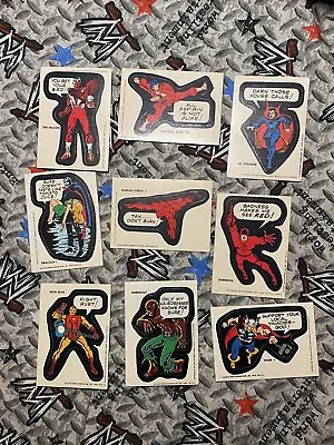 1975 Topps Marvel Super Heroes Stickers Set Of 33 • $275