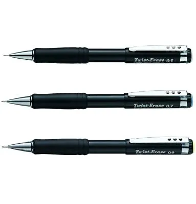 £13.75 • Buy Pentel Twist Erase Mechanical Pencil Automatic Chunky Barrel Large Grip X 3