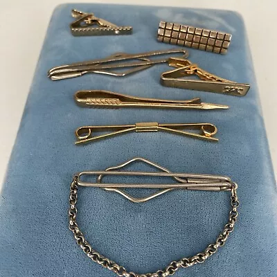 Tie Clips Pins Chain Gold Silver Tone Vintage Old Lot Collection Arrow • $19.99