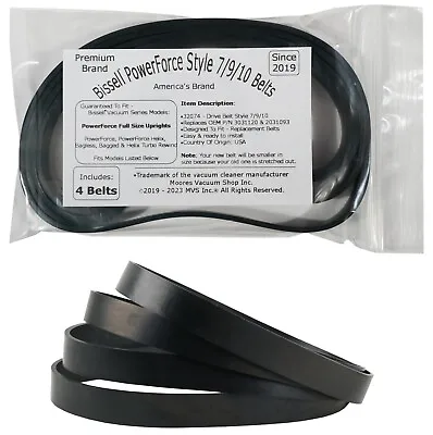 $9.99 • Buy Replacement Belts For Bissell PowerForce Helix & CleanView - Premium Series 4PK