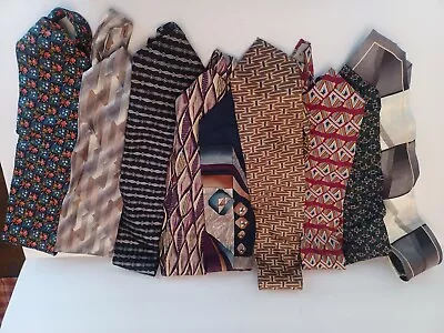 VTG Mixed Tie Lot Of 9 Men's Ties - Mixed Colors/Brands/Styles USED SEE PHOTOS • $24.99