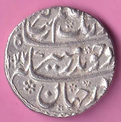 Mughal Aurang Zeb Alamgir Mint Surat Rupee 1077 AH. Nice Condi. Silver Coin • $18.99