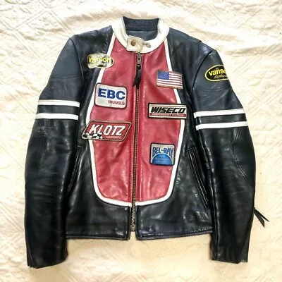 VANSON Single Riders Jacket JKT Rare Vintage Bike Wear Size 38 American Casual • $329.99