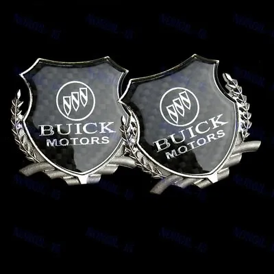 Carbon Fiber Metal Car Front Body Trunk Rear Side Emblem Sticker 3D For BUICK X2 • $15.56