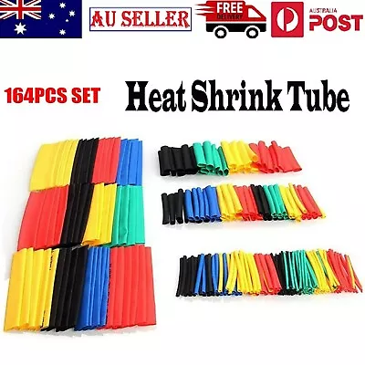 Heat Shrink Tubing Tube Assortment Wire Cable Insulation Sleeve Kit 164 PCS Set • $11.49