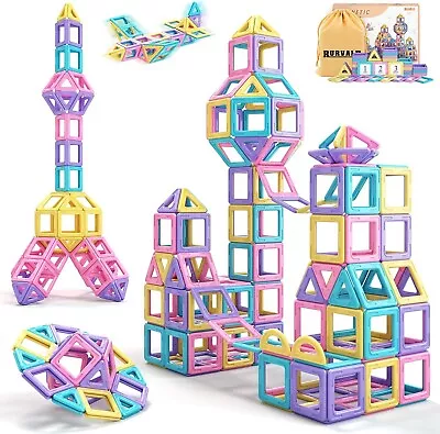 44Pcs Magnetic Blocks Basic Set Toddler Girl Toys Montessori • $1.99