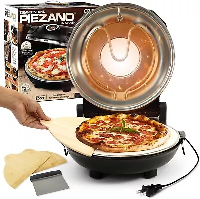 Piezano Pizza Oven By Granitestone – Electric Pizza Oven 12 Inch • $123.99