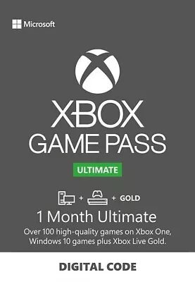 Xbox Ultimate Game Pass 1 Month Code Live & Gold INSTANT DELIVERY • $8.49