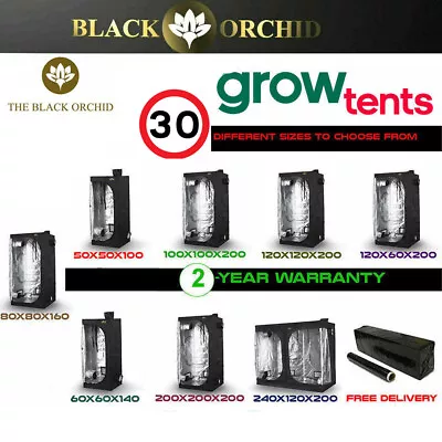 £28.99 • Buy Black Orchid Grow Tent Indoor Dark Room Box Hydroponics