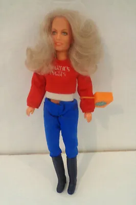 1977 Charlie's Angels / Farrah Fawcet ( Jill ) 8.5  Doll - VINTAGE! [Pan Am Bag] • $171.31