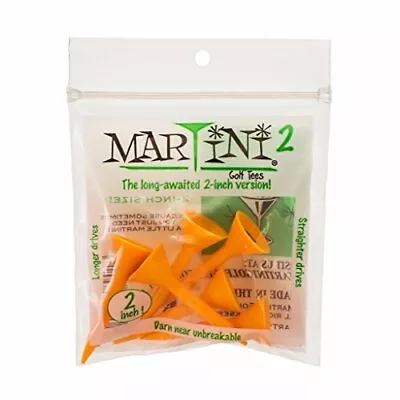 Martini 2 Inch Golf Tees - Orange (6 Tees) • $8.98