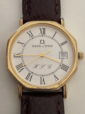 £19.99 • Buy Men’s Wonderful Watch “SOLVIL Et TITUS” G/P, New Battery & Strap, Working Order