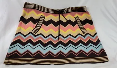Missoni For Target Knit Zig Zag Y2K Mini Skirt Summer Colorful Boho  Sz XL • $24