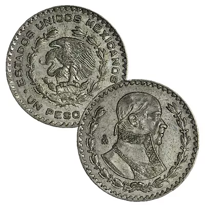 CHEAP SILVER!  1957-1967 Mexico Silver 1 Peso Circulated World Coin • $5.99
