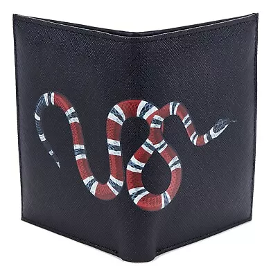 MEN'S LEATHER WALLET! Bi-Fold Wallet With Snake Design - NEW :) NIB • $35