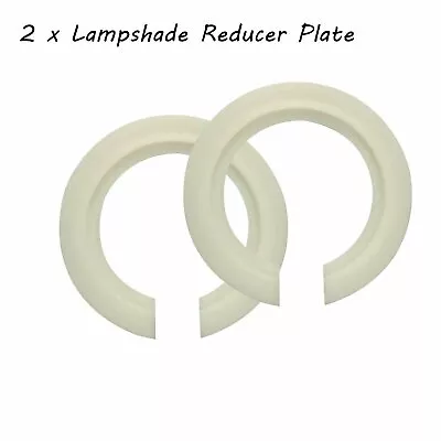 Lampshade Reducer Ring White Reducing Adapter Plate / Washer Light Fitting • £4.89