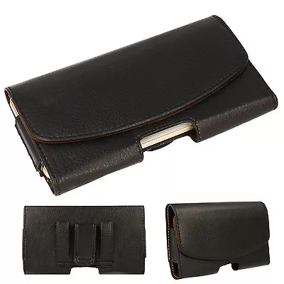 For IPhone 13/12/11 Pro Max 8/7 Plus Leather HOLSTER Pouch Case Belt Clip Loop  • £4.95