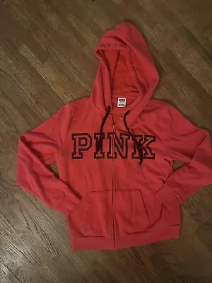 Pink By Victoria’s Secret Zip Up Red Hoodie Medium • $12