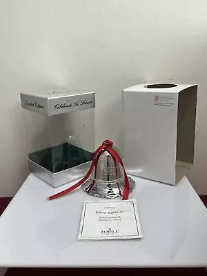 🌲 Towle Silversmiths 2002 Silver Plated Pierced Annual Christmas Bell With Box • $15.99