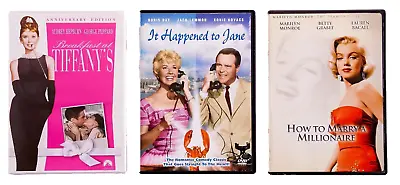 Breakfast At Tiffany's How To Marry A Millionaire It Happened To Jane DVD Lot • $19.99