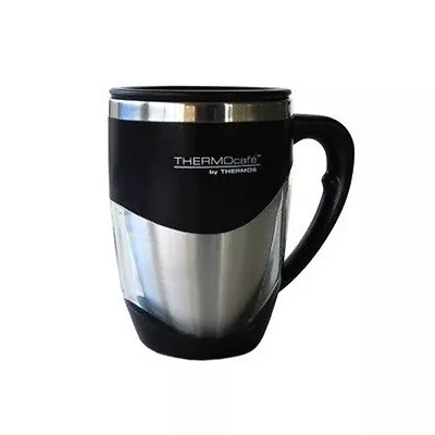 100% Genuine! THERMOS 375ml Stainless Steel Inner Double Wall Desk Mug Black! • $23.90