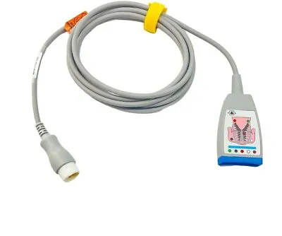 Philips MX700 12 Pin 5 Leads Trunk ECG EKG Cable M1977A - Same Day Shipping • $24.50