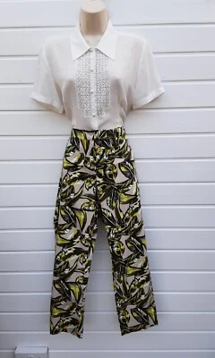£6.99 • Buy Capri Pants,crop Trousers,tropical,50s,60s,80s,vintage Style,principles,size 14