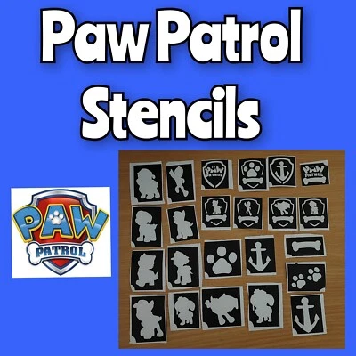 £4 • Buy Glitter Tattoo / Face Paint Stencils.  Paw Patrol 20+ Children Birthday Party