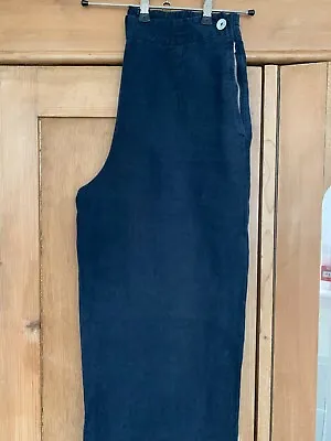 £35 • Buy Oska Navy Blue Linen Trousers Size R 1