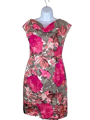 Banana Republic Mad Men Women's Floral Sheath Dress Size 4 Pink Floral • $39.50