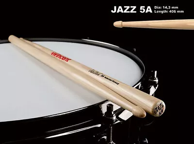 Wincent USA Hickory Standard Wood Tip Jazz 5A Drum Sticks • $22.95