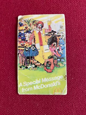 1980 McDonald's  Free McDonaldland Cookies  Coupon (Scarce / Vintage) • $25
