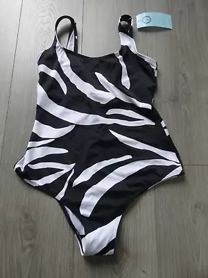 Bnwt - M&s Marks & Spencer Black Mix Swimming Costume Size 10 • £14.99