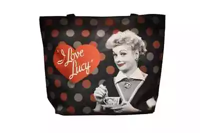 I Love Lucy Polka Dots  17  Zipper Tote Bag Handbag Purse Shopper Bag • $22.99