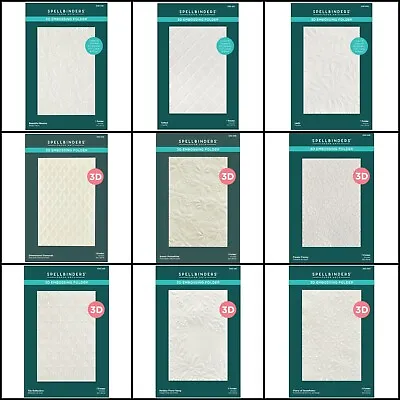 Spellbinders 3D Embossing Folder- Large Size 5.5 X8.5  You Choose Updated Often • $12.50