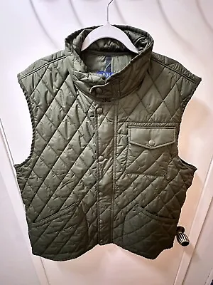 Polo Ralph Lauren Olive Green Diamond Quilted Sporting Gilet Vest Mens Size XXL • $115