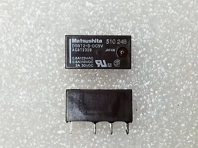 Dsbt2-s-dc5v Matsushita Relay General Purpose Dpdt 2a 5v 2 Pcs • $14.50