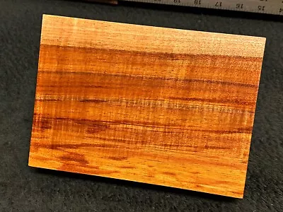 EXHIBITION GRADE Hawaiian Curly Koa Billet Wood:  8  X 5.75  X 1.375+  • $50