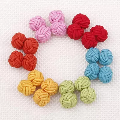 £2.27 • Buy Women Men Retro Cufflinks DIY Braided Wire Buckle Cuff Knotted Clothes Buttons 