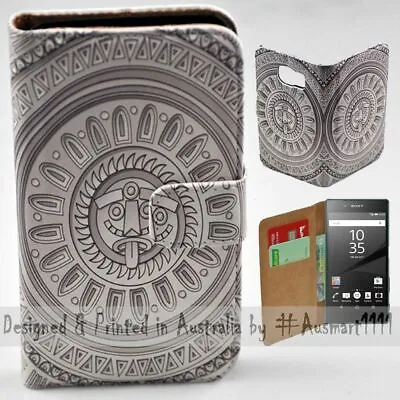 $13.98 • Buy For Sony Xperia Series - Mayan Sun Stone Print Wallet Mobile Phone Case Cover