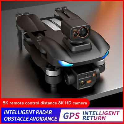 $163.99 • Buy 5G WiFi GPS Drone 8K ESC Dual Camera Follow Me FPV Obstacle Avoidance Quadcopter